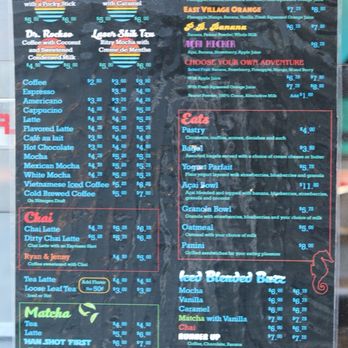 Seahorse Coffee - Menu - Coffee & Tea Near Me - San Diego, California