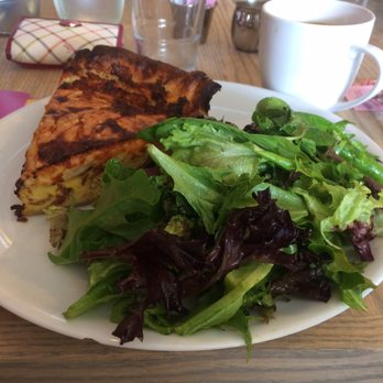 The Garden Table - Quiche with mixed greens. Yum! - Breakfast & Brunch Near Me - Indianapolis, Indiana