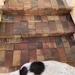 Paved stairs. Paved stairs.