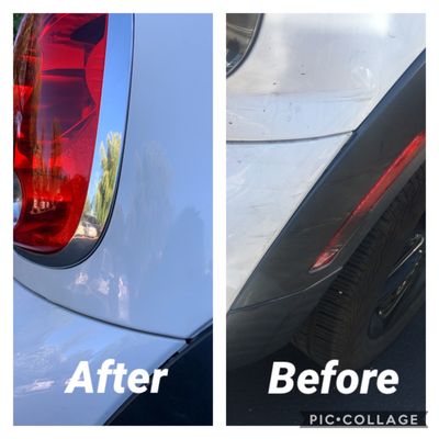 Photo of DentFree - San Leandro, CA, US. Dent under the tailgate light, in a tough spot but he got it done!