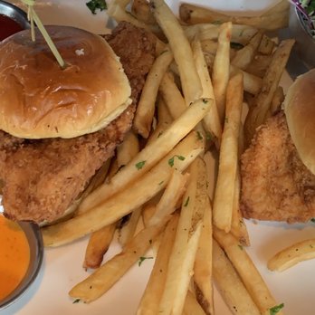 Eureka! - chicken SLIDERS (slaw on the side) - American Near Me - Carlsbad, California Eureka! - chicken SLIDERS (slaw on the side) - American Near Me - Carlsbad, California