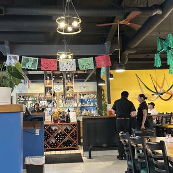 Alejandra's Authentic Mexican Food - Interior view of bar from booth - Mexican Near Me - Visalia, California