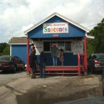 Texas Snostorms - two men standing outside of a store - Shaved Ice Near Me - Orange, Texas