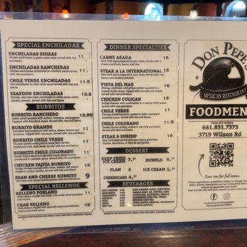 Don Pepe's - Menu - Mexican Near Me - Bakersfield, California Don Pepe's - Menu - Mexican Near Me - Bakersfield, California