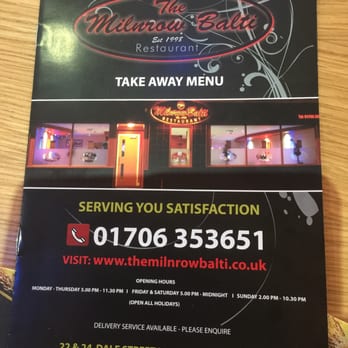 The Milnrow Balti - Menu with phone number - Indian Near Me - Rochdale, RCH The Milnrow Balti - Menu with phone number - Indian Near Me - Rochdale, RCH