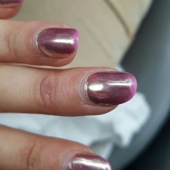 Maile's Nails - Chrome nails, two weeks later (notice, they're still mostly on). I was still getting compliments at this stage! - Nail Salons Near Me - Chula Vista, California