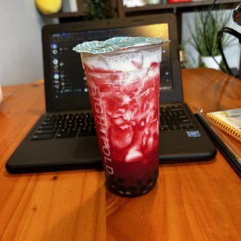 Eightfold Tea Shoppe - Marbled Raspberry - Bubble Tea Near Me - Costa Mesa, California Eightfold Tea Shoppe - Marbled Raspberry - Bubble Tea Near Me - Costa Mesa, California