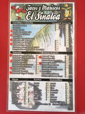 Menu photo 4 Chuchulukos y Aguachiles El Sinaloa Phoenix, AZ Menu photo 4 Chuchulukos y Aguachiles El Sinaloa Phoenix, AZ