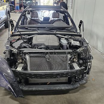 Xtreme Collision Repair - front view in shop. the front was not damaged in the accident. - Body Shops Near Me - Carrollton, Texas Xtreme Collision Repair - front view in shop. the front was not damaged in the accident. - Body Shops Near Me - Carrollton, Texas