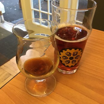 Binghamton Brewing Co. - Bing brew maple bacon barrel aged on the left (yum), gose on the right - Breweries Near Me - Johnson City, New York Binghamton Brewing Co. - Bing brew maple bacon barrel aged on the left (yum), gose on the right - Breweries Near Me - Johnson City, New York