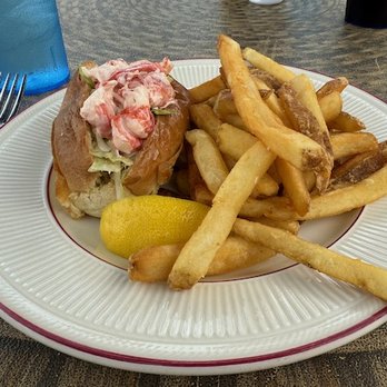 The Chart Room - Small lobster roll with fries - Seafood Near Me - Bar Harbor, Maine
