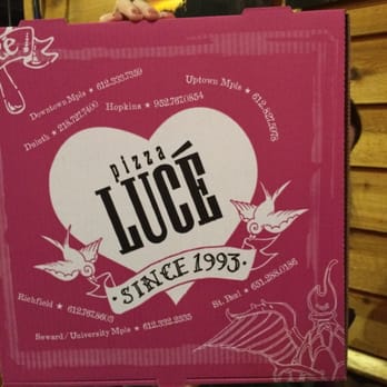 Pizza Lucé - Coolest take home box ever! - Pizza Near Me - Duluth, Minnesota Pizza Lucé - Coolest take home box ever! - Pizza Near Me - Duluth, Minnesota