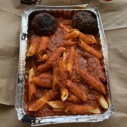 Burnt Baked Mostaccioli with meatballs. This is the quality of food at Imo's Godfrey! Burnt Baked Mostaccioli with meatballs. This is the quality of food at Imo's Godfrey!
