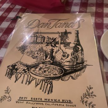 Dan Tana's - Menu - Italian Near Me - West Hollywood, California