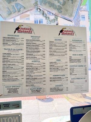 Menu photo 1 Johnny Mañana's Oceanside, CA