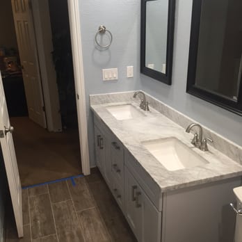 Cypress Kitchen & Bath - Our newly installed Boston Gray 60" double sink vanity - Cabinetry Near Me - San Jose, California Cypress Kitchen & Bath - Our newly installed Boston Gray 60" double sink vanity - Cabinetry Near Me - San Jose, California