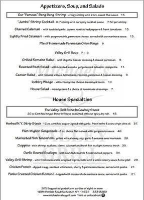Menu photo 4 Michael's Valley Grill Rochester, NY Menu photo 4 Michael's Valley Grill Rochester, NY