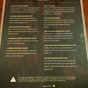 Alux Restaurant - Menu - Mexican Near Me - Playa del Carmen, ROO Alux Restaurant - Menu - Mexican Near Me - Playa del Carmen, ROO