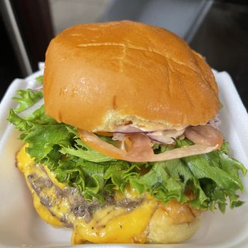 Slice N Sub - Double cheeseburger - Pizza Near Me - Riverside, California