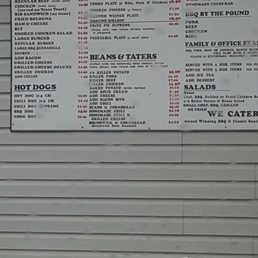 ows the menu