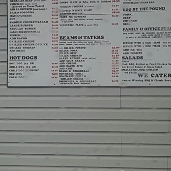 Choo Choo Bar-B-Que - ows the menu - Salad Near Me - Chattanooga, Tennessee