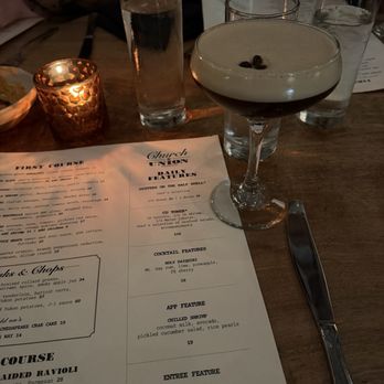 Church and Union - Espresso martini - New American Near Me - Charleston, South Carolina