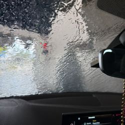 Look at all that water on the windshield