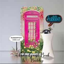 Audio Guest Book with Backdrop