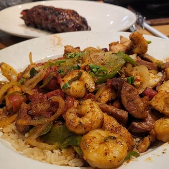 BJ's Restaurant & Brewhouse - Jambalaya, Baby Back rib half rack and soup in the back (Thursday Special) - Pizza Near Me - Folsom, California BJ's Restaurant & Brewhouse - Jambalaya, Baby Back rib half rack and soup in the back (Thursday Special) - Pizza Near Me - Folsom, California