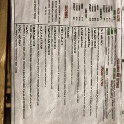 Austo Family Italian - Partial menu