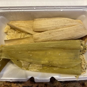 The Jack Newe's Farmer's Market - chicken tamale with green sauce + cheese tamale = $4 bucks each - Farmers Market Near Me - Walnut, California