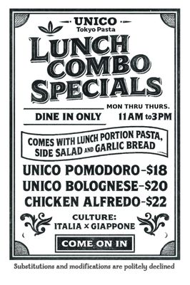 Unico Tokyo Pasta by null