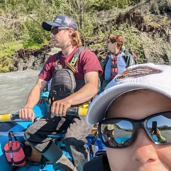 NOVA Alaska Guides - Travis our fearless guide manning the oars and doing all the work - Rafting/Kayaking Near Me - Palmer, Alaska NOVA Alaska Guides - Travis our fearless guide manning the oars and doing all the work - Rafting/Kayaking Near Me - Palmer, Alaska