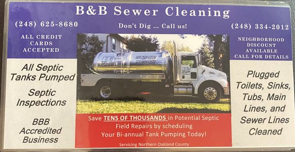 B&B Sewer Cleaning Logo