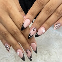 Aura Nail & Lash - Acrylic with spooky nail design