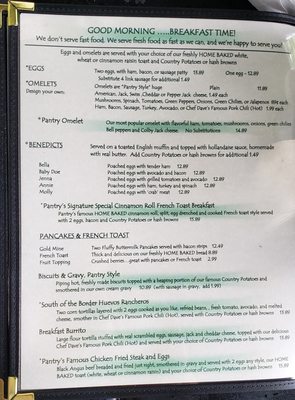 Menu photo 2 Pantry Restaurant Green Mountain Falls, CO