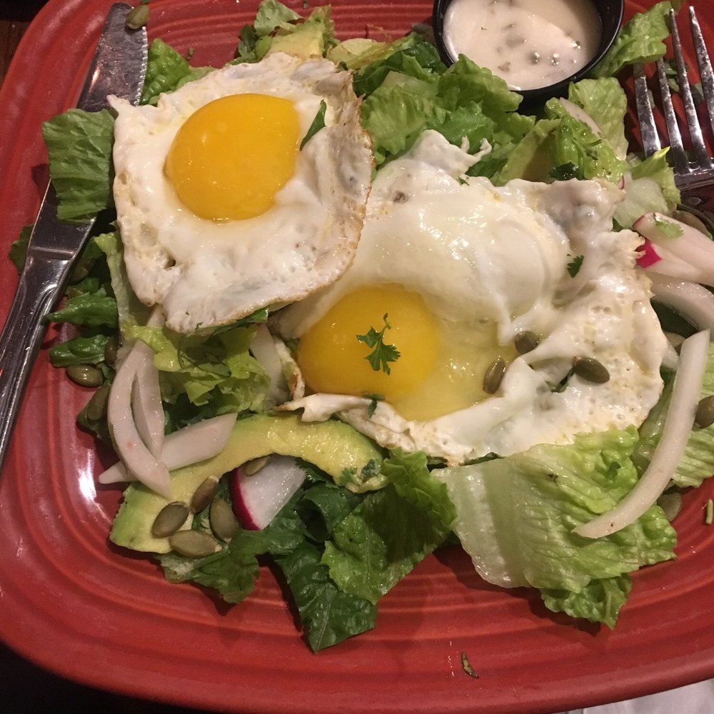 Papi's Tacos - Papis Ensalada with eggs on top. - Mexican Near Me - Baltimore, Maryland Papi's Tacos - Papis Ensalada with eggs on top. - Mexican Near Me - Baltimore, Maryland