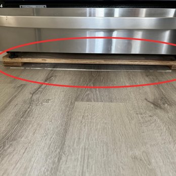 The Citadel Property Group - Platform built for range makes the range unmovable and blocks the emergency gas shutoff valve. - General Contractors Near Me - Oakland, California