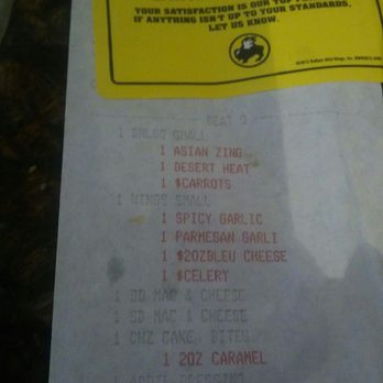 Buffalo Wild Wings - What we should have gotten. 50$ worth of food, we threw out since they refused to make it right - Chicken Wings Near Me - Tucson, Arizona
