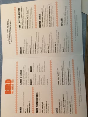 Menu photo 2 Bird London, XGL