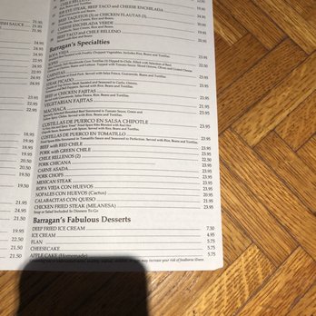 Barragan's - Combination menu 08/29/21 - Mexican Near Me - Burbank, California