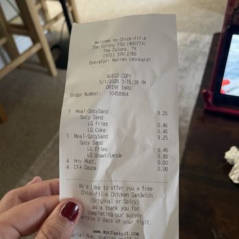 Chick-fil-A - No charge on the sauces is great! We love our honey mustard sauce - Fast Food Near Me - The Colony, Texas