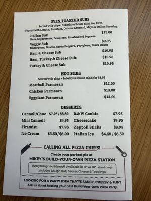Menu photo 1 Mikey's Pizzeria Raleigh, NC Menu photo 1 Mikey's Pizzeria Raleigh, NC