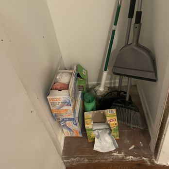 Daniela’s Premier Cleaning Service - It is difficult to see all the dust and grime in this closet (which I left empty and open for her) but she swept dust INSIDE it. - Home Cleaning Near Me - Austin , Texas