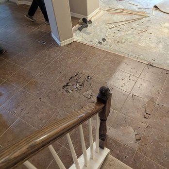 Landers Premier Flooring - Breaking existing tile - Flooring Near Me - Austin, Texas Landers Premier Flooring - Breaking existing tile - Flooring Near Me - Austin, Texas