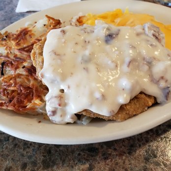 Jimmy's Restaurant & Bar - Awesome chicken fried steak with a sausage gravy, I am thinking this is made from scratch based on the slices of sausage. - American Near Me - Jackson, Wisconsin Jimmy's Restaurant & Bar - Awesome chicken fried steak with a sausage gravy, I am thinking this is made from scratch based on the slices of sausage. - American Near Me - Jackson, Wisconsin