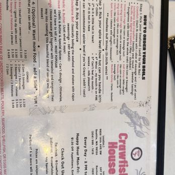 Crawfish House - Boil menu - Seafood Near Me - Renton, Washington