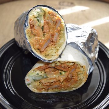 The Asian Taco - Spicy Korean pork burrito with nuoc cham slaw. - Asian Fusion Near Me - Visalia, California The Asian Taco - Spicy Korean pork burrito with nuoc cham slaw. - Asian Fusion Near Me - Visalia, California