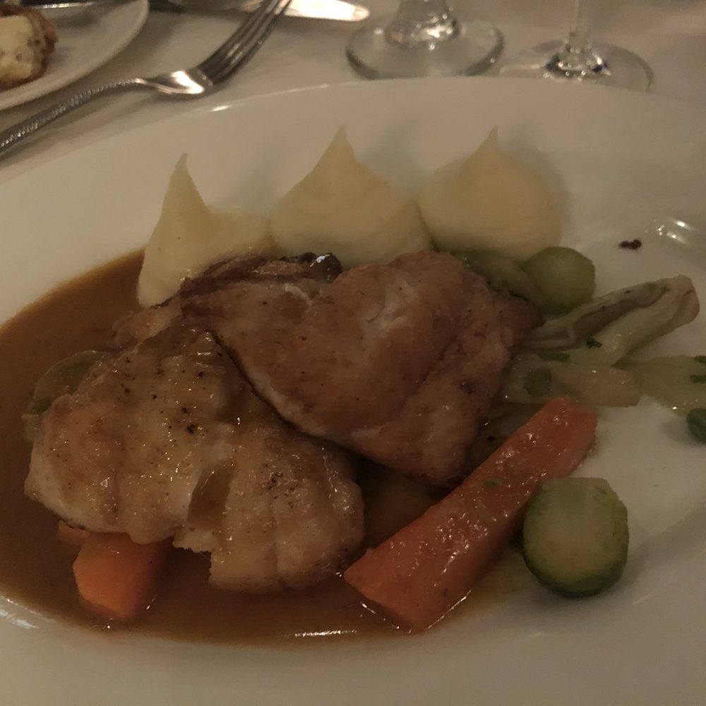 Cafe Panache - Pan seared Grouper special in a brown butter sauce, with mashed potatoes and veggies. - Salad Near Me - Ramsey, New Jersey Cafe Panache - Pan seared Grouper special in a brown butter sauce, with mashed potatoes and veggies. - Salad Near Me - Ramsey, New Jersey