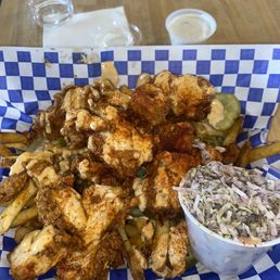 Half order of Dirty Bird Fries w dill slaw on the side